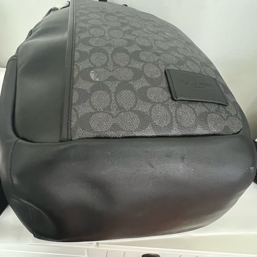 Coach Signature Black and Gray Men's Backpack - Picture 10 of 15